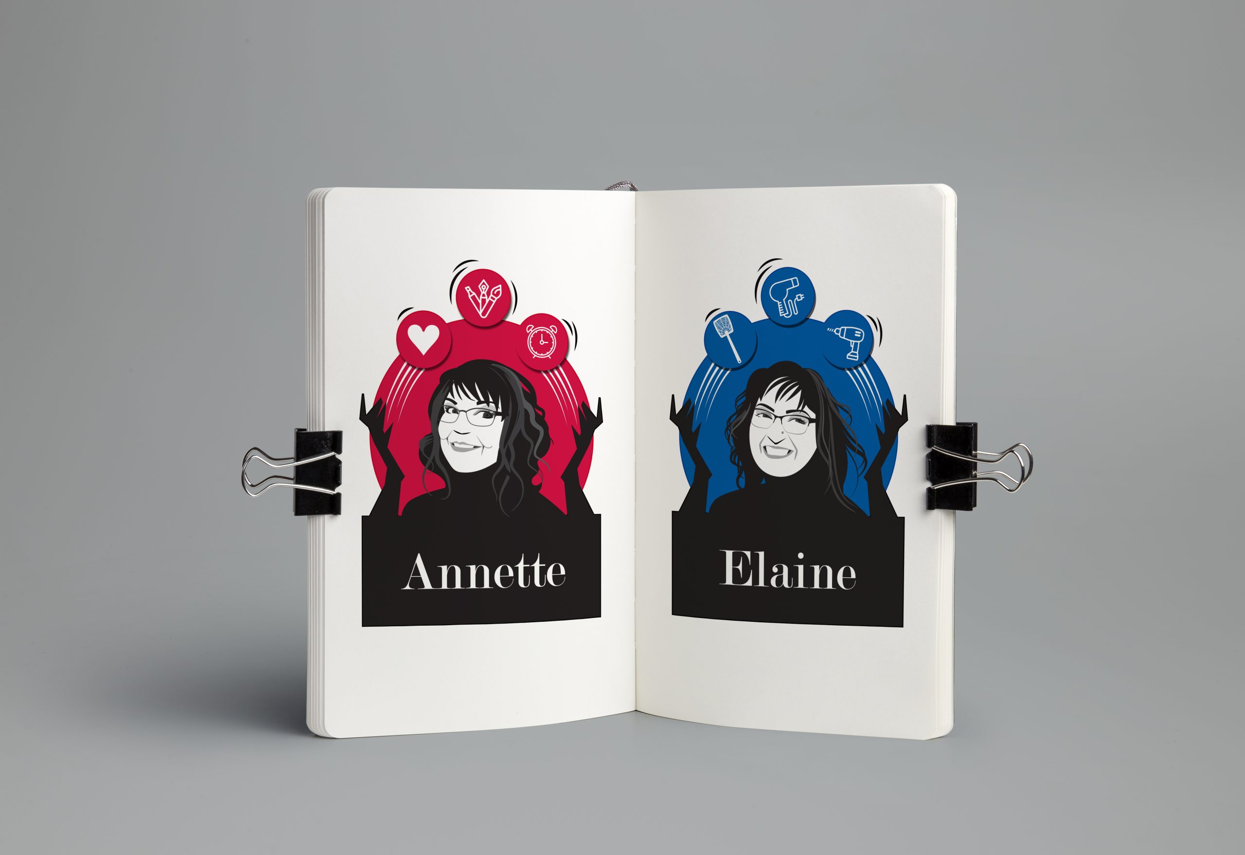 Flattering Caricatures for a Salon Brand Mascot