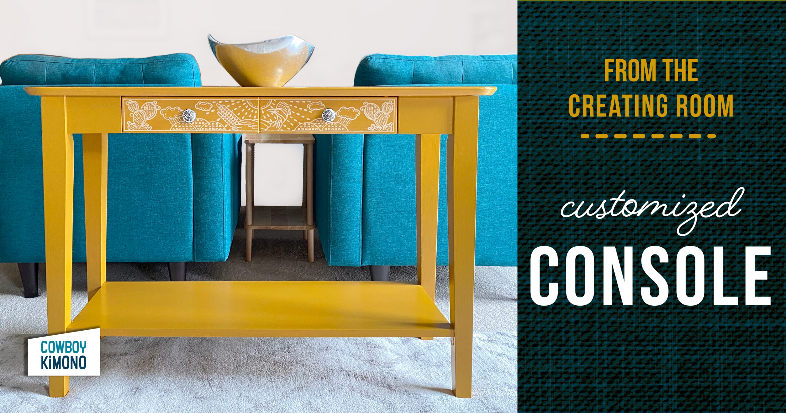 Paint a One-Of-A-Kind Sofa Table